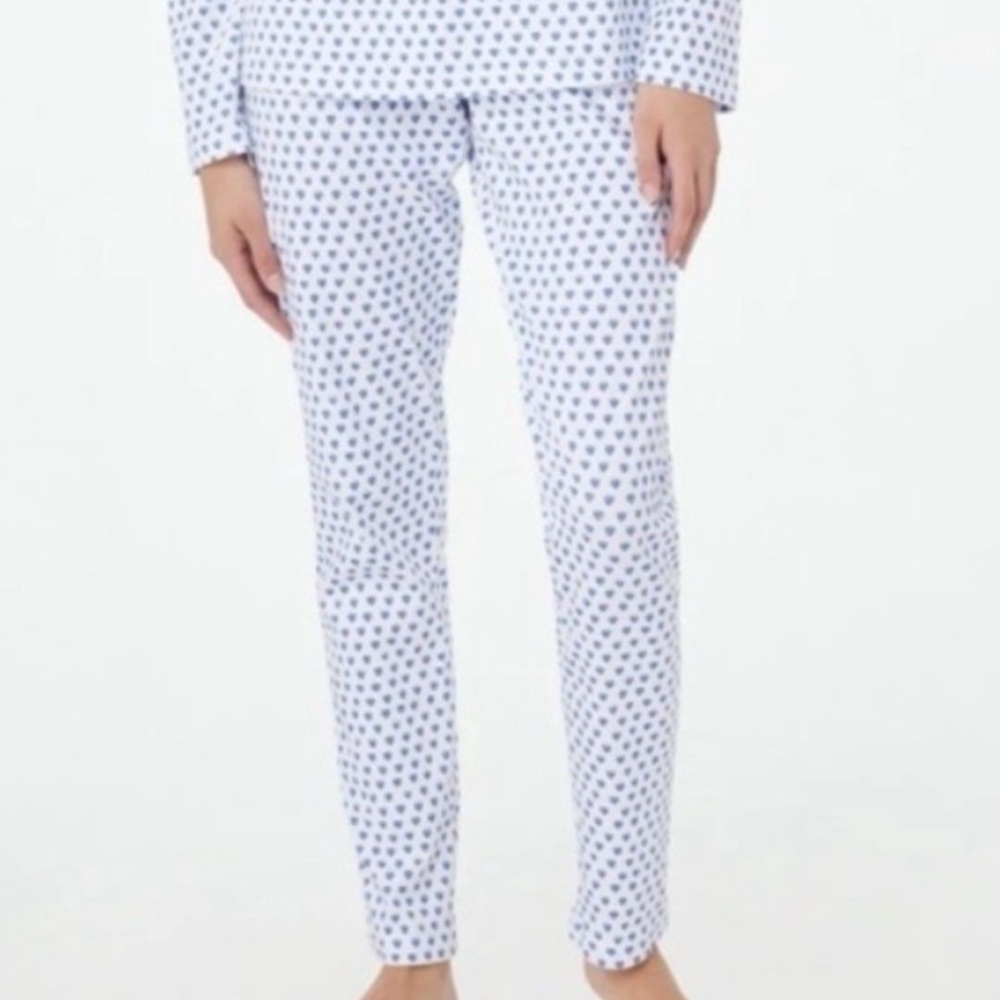 Roller Rabbit Blue Heart Pajama Pants XS EUC
